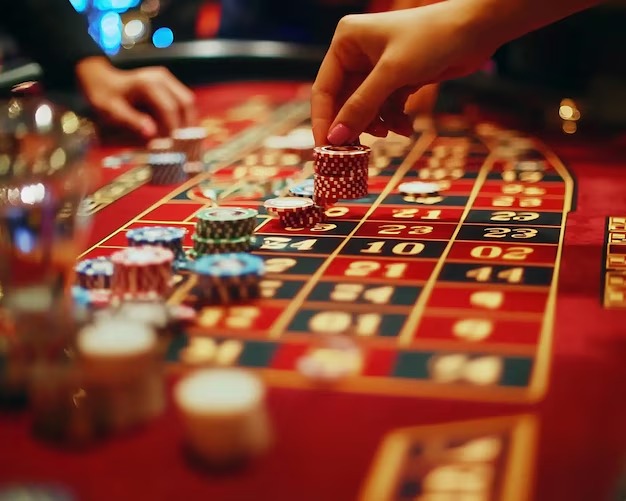 Blackjack bet placement interface Dream Gaming blackjack table with bet slip visible